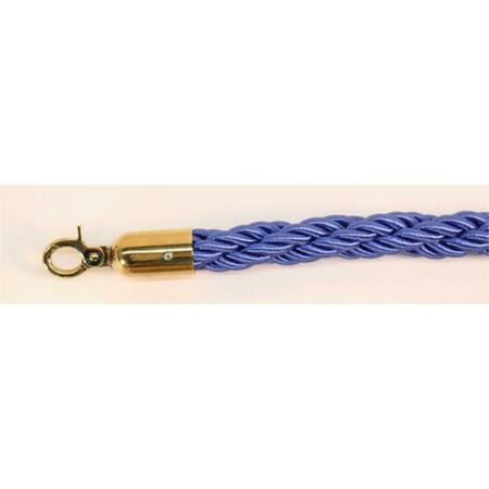 VIC CROWD CONTROL 60 in. Braided Rope with Gold Closable Hook - Blue 1677